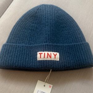 Tiny Blue Kids Knit Hat